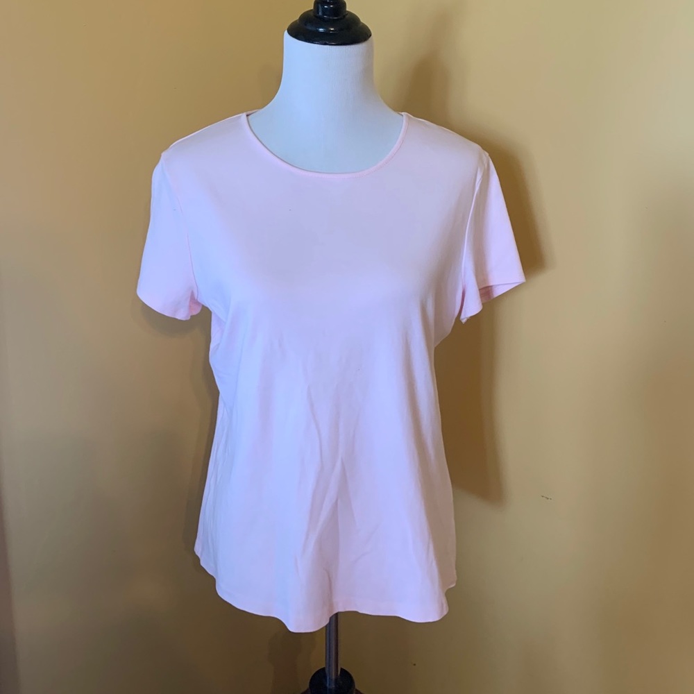 Pink Pima Cotten Christopher & Banks Tee